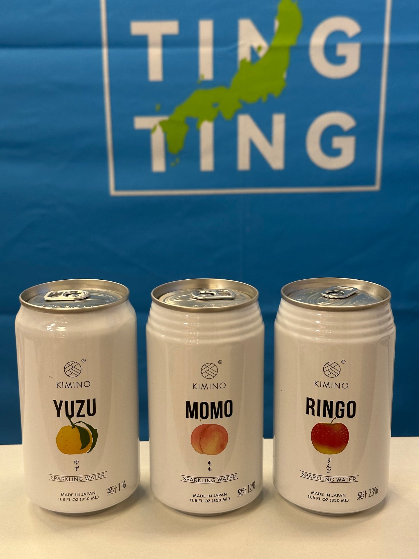 Kimino 日本限定:有味梳打水(柚子/白桃/蘋果 350ml)
