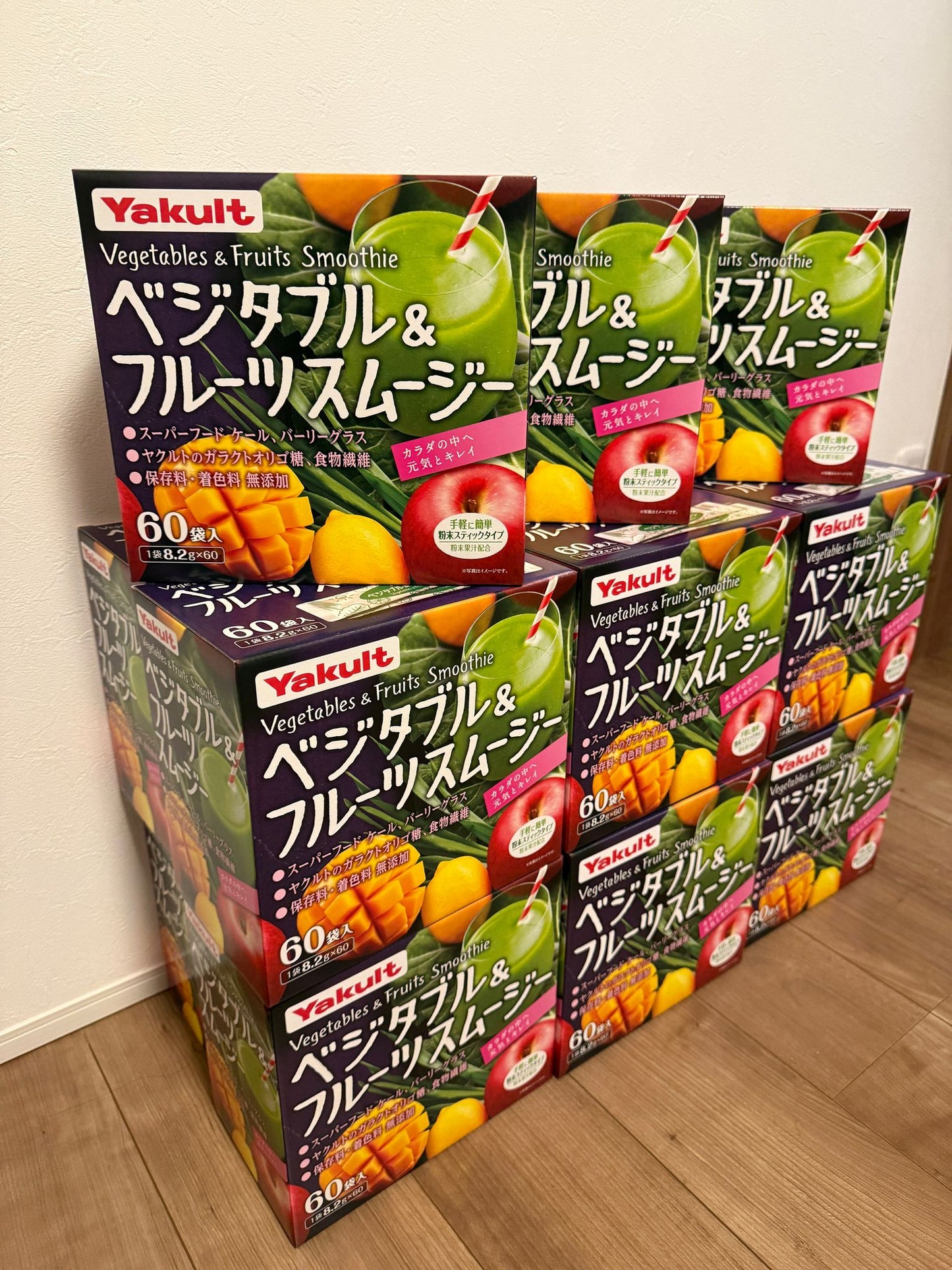 Yakult - Vegetables & Fruits Smoothie (60條裝 - 冇盒,獨立包裝)