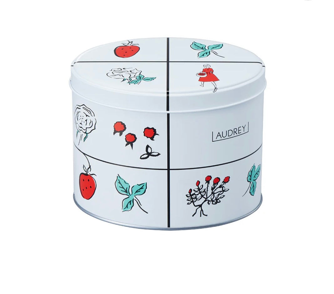 Audrey （限購和期間士多啤梨+花花罐）：9件裝